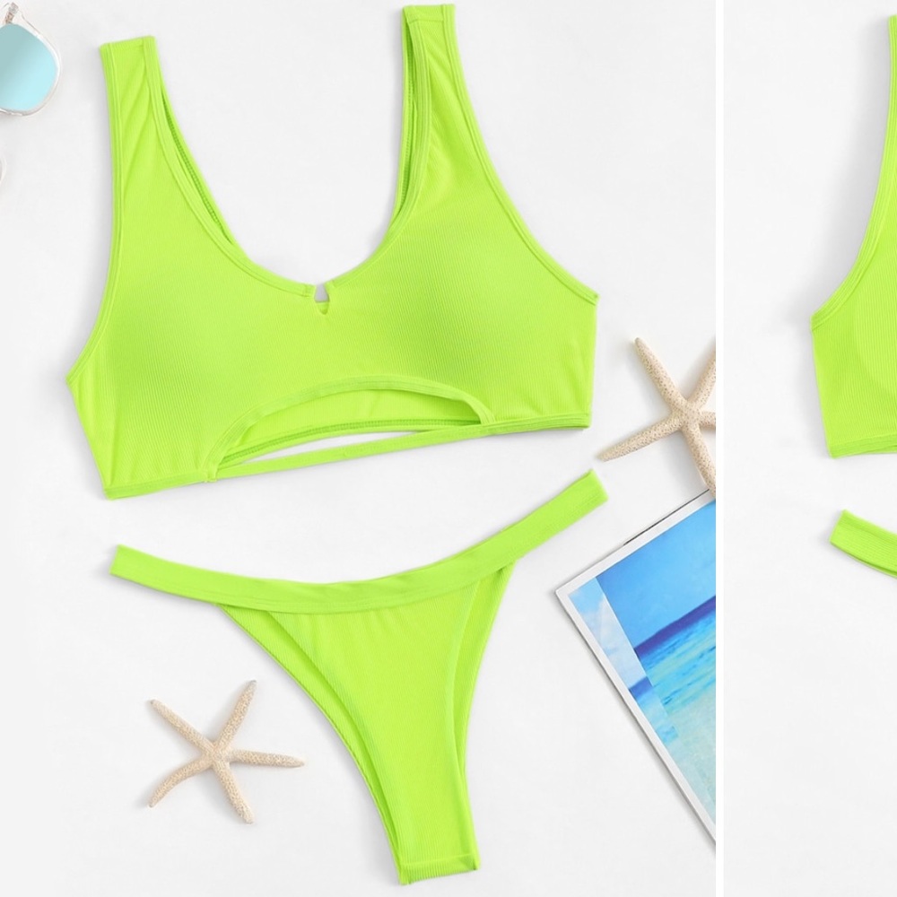 Neon green bikini